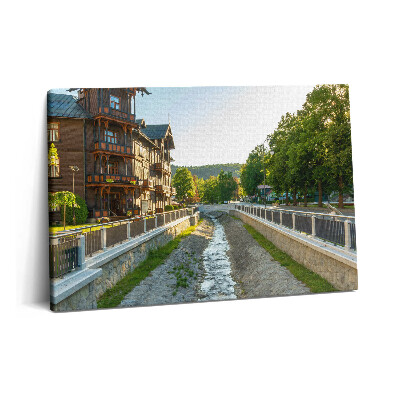 Tablou pe pânză 60x40 Krynica Zdrój în Munții Beskid