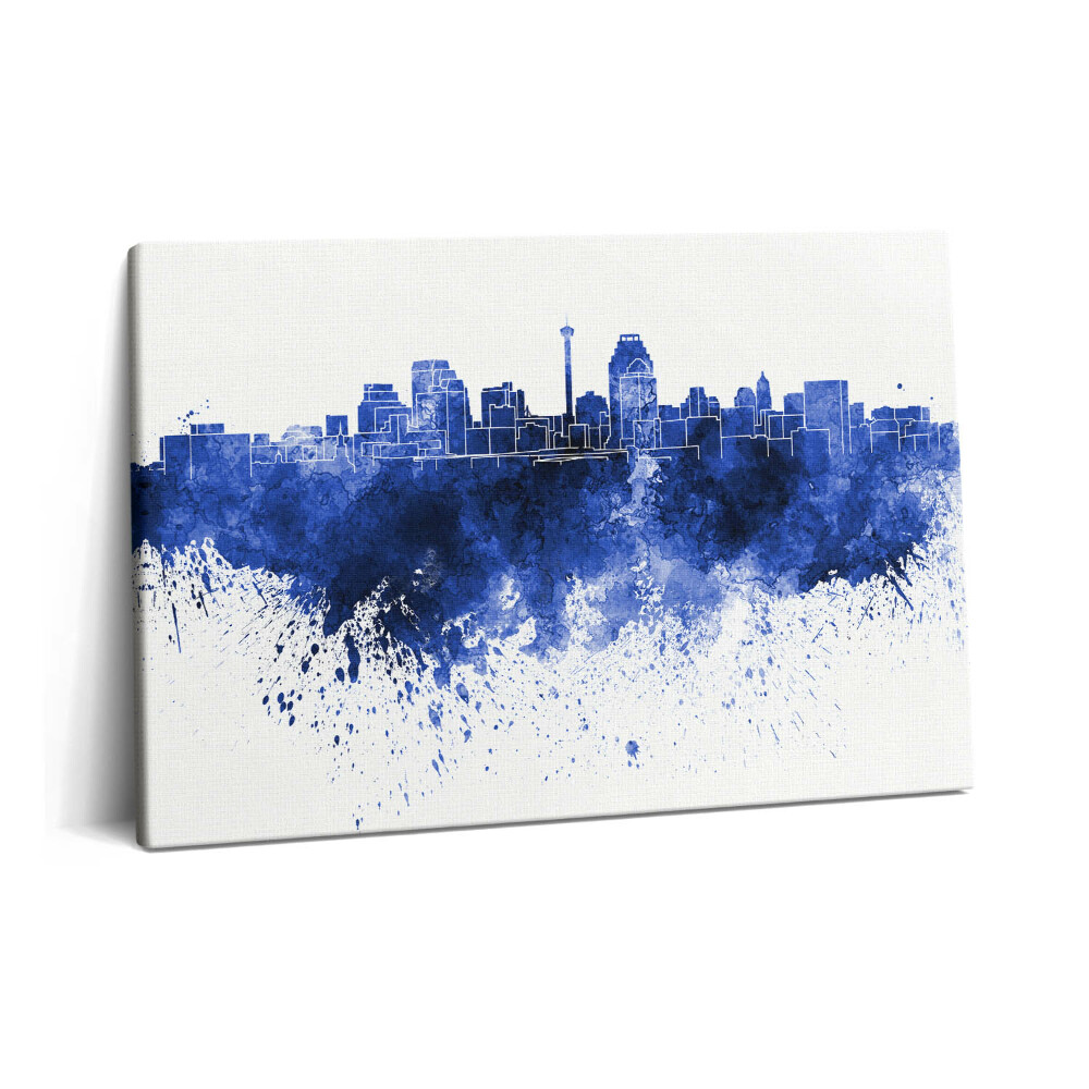 Tablou pe pânză 60x40 Panoramă în acuarelă a orașului San Antonio