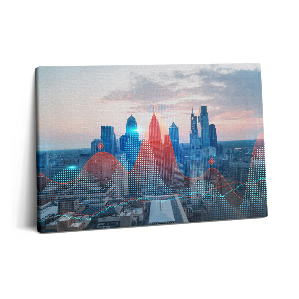 Tablou pe pânză 60x40 Zgârie-norii din Philadelphia