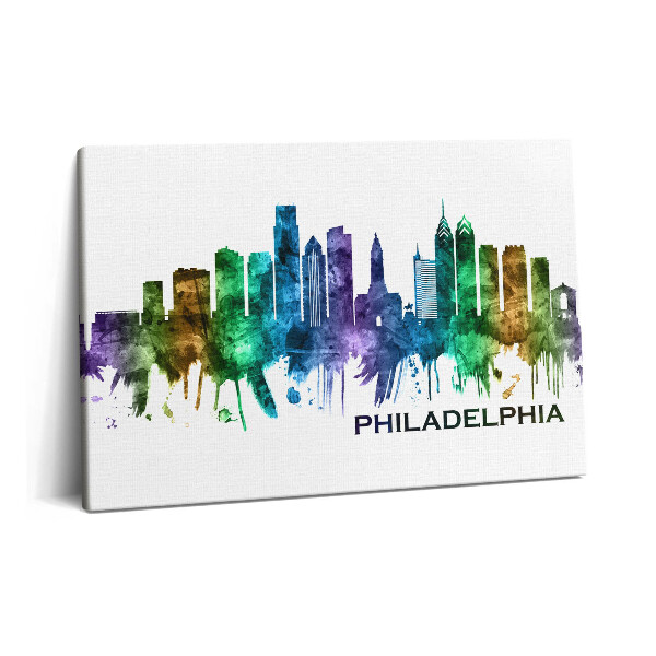 Tablou pe pânză 60x40 Ilustrație colorată a Philadelphiei