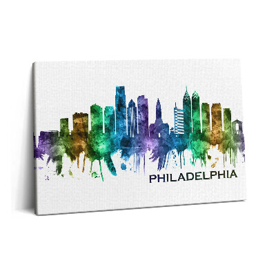 Tablou pe pânză 60x40 Ilustrație colorată a Philadelphiei