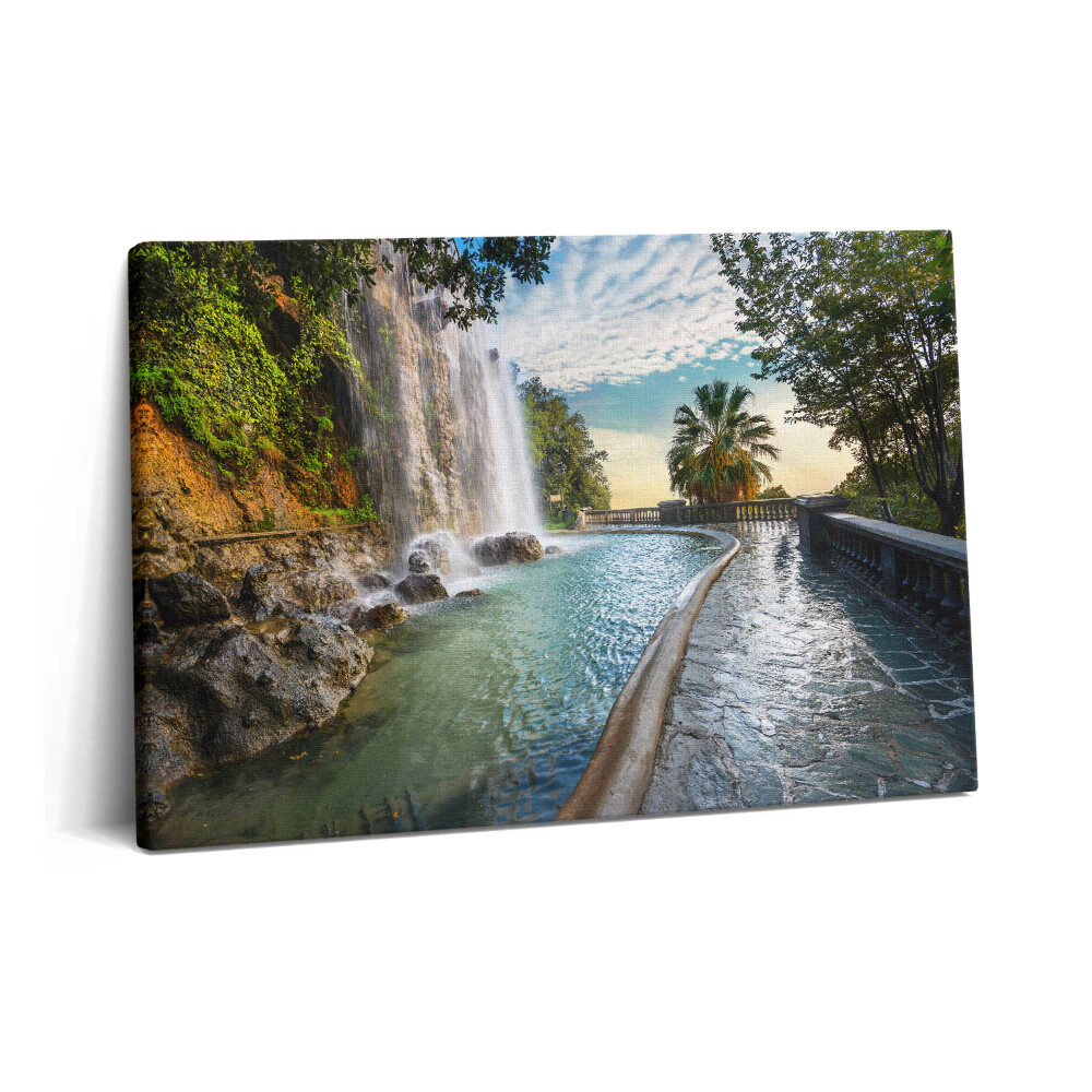Tablou pe pânză 60x40 Cascada în Parc de la Colline du Chateau