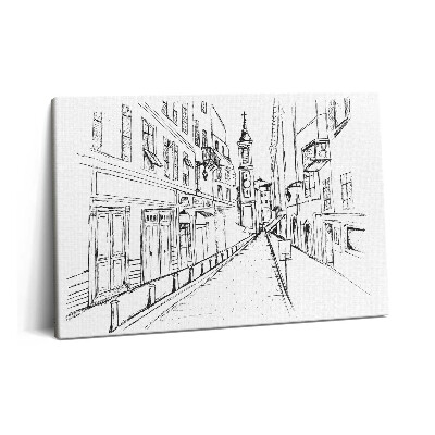 Tablou pe pânză 60x40 Desen al orașului Provence