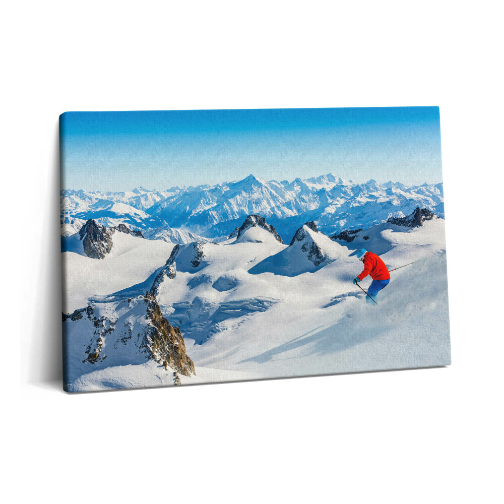 Tablou pe pânză 60x40 Schi în Alpi