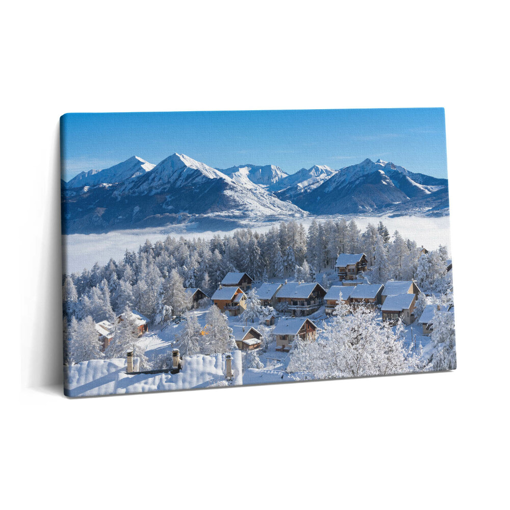 Tablou pe pânză 60x40 Zăpadă în Alpi