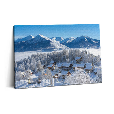 Tablou pe pânză 60x40 Zăpadă în Alpi