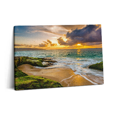 Tablou pe pânză 60x40 Plajă la apus