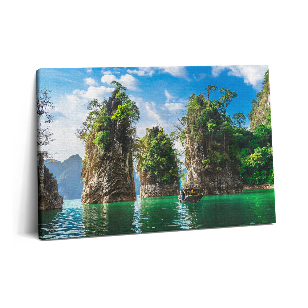 Tablou pe pânză 60x40 Natura copacilor lacului