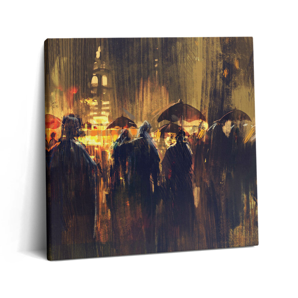 Tablou pe pânză canvas 60x60 Impresionismul în artă - piață