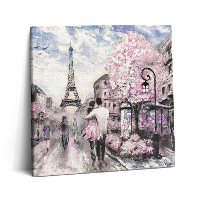 Tablou pe pânză canvas 60x60 Paris și Turnul Eiffel