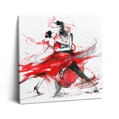 Tablou pe pânză canvas 60x60 Abstracția unui cuplu de dansatori