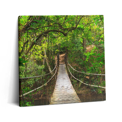 Tablou pe pânză canvas 60x60 Pod în jungla Khao Yai