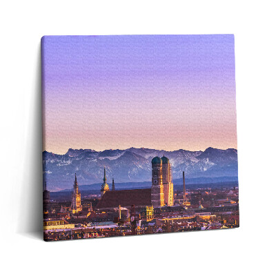 Tablou pe pânză canvas 60x60 Alpii germani din München
