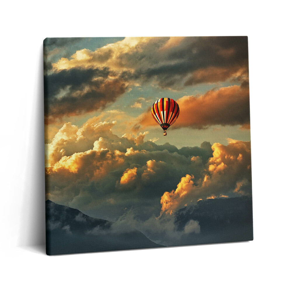 Tablou pe pânză canvas 60x60 Zbor cu balonul printre nori