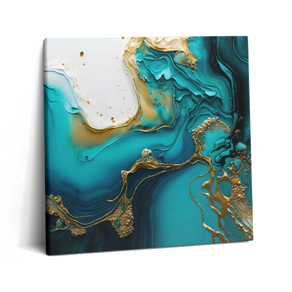 Tablou pe pânză canvas 60x60 Abstracție turcoaz