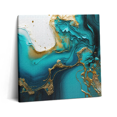 Tablou pe pânză canvas 60x60 Abstracție turcoaz