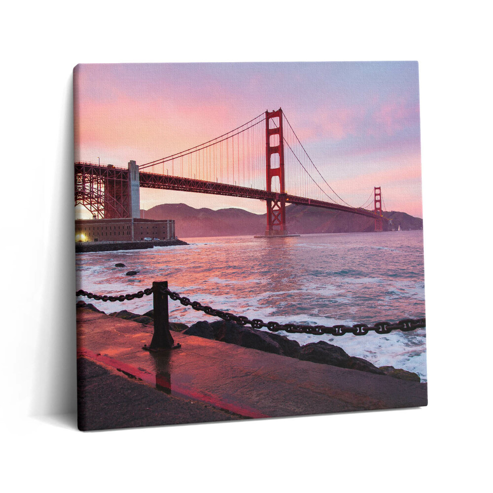 Tablou pe pânză canvas 60x60 Vedere a podului Golden Gate