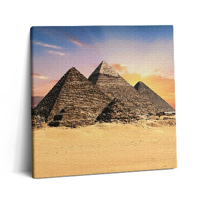 Tablou pe pânză canvas 60x60 Piramide egiptene în deșert