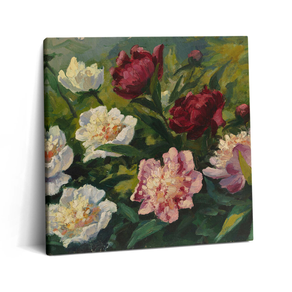 Tablou pe pânză canvas 60x60 Am pictat flori frumoase