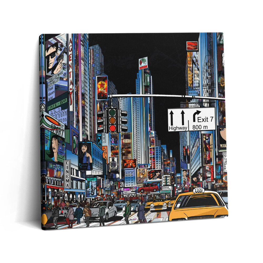 Tablou pe pânză canvas 60x60 O viziune comică în New York