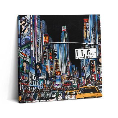 Tablou pe pânză canvas 60x60 O viziune comică în New York