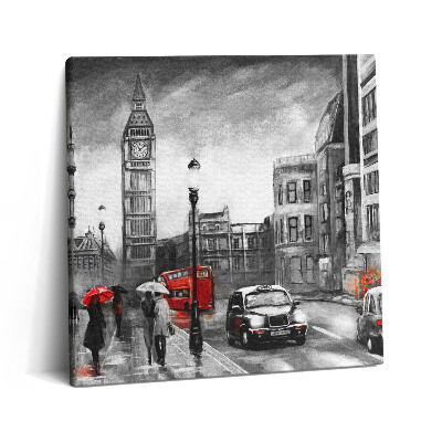 Tablou pe pânză canvas 60x60 Vedere a străzii din Londra și a Big Ben-ului