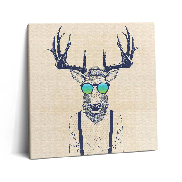 Tablou pe pânză canvas 60x60 Cerb abstract cu trăsături umane