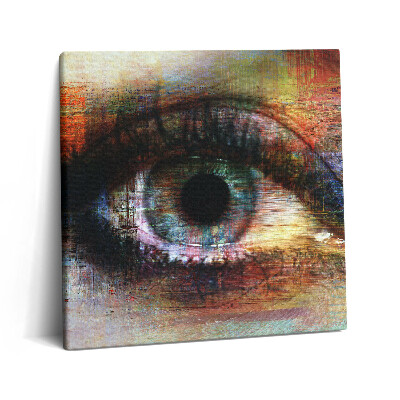 Tablou pe pânză canvas 60x60 Artă stradală - Ochi texturat