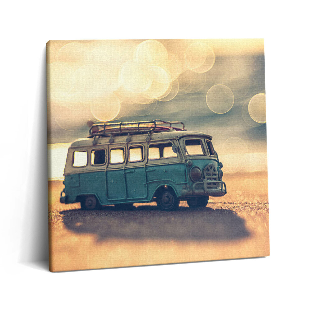 Tablou pe pânză canvas 60x60 Rulotă pe plajă