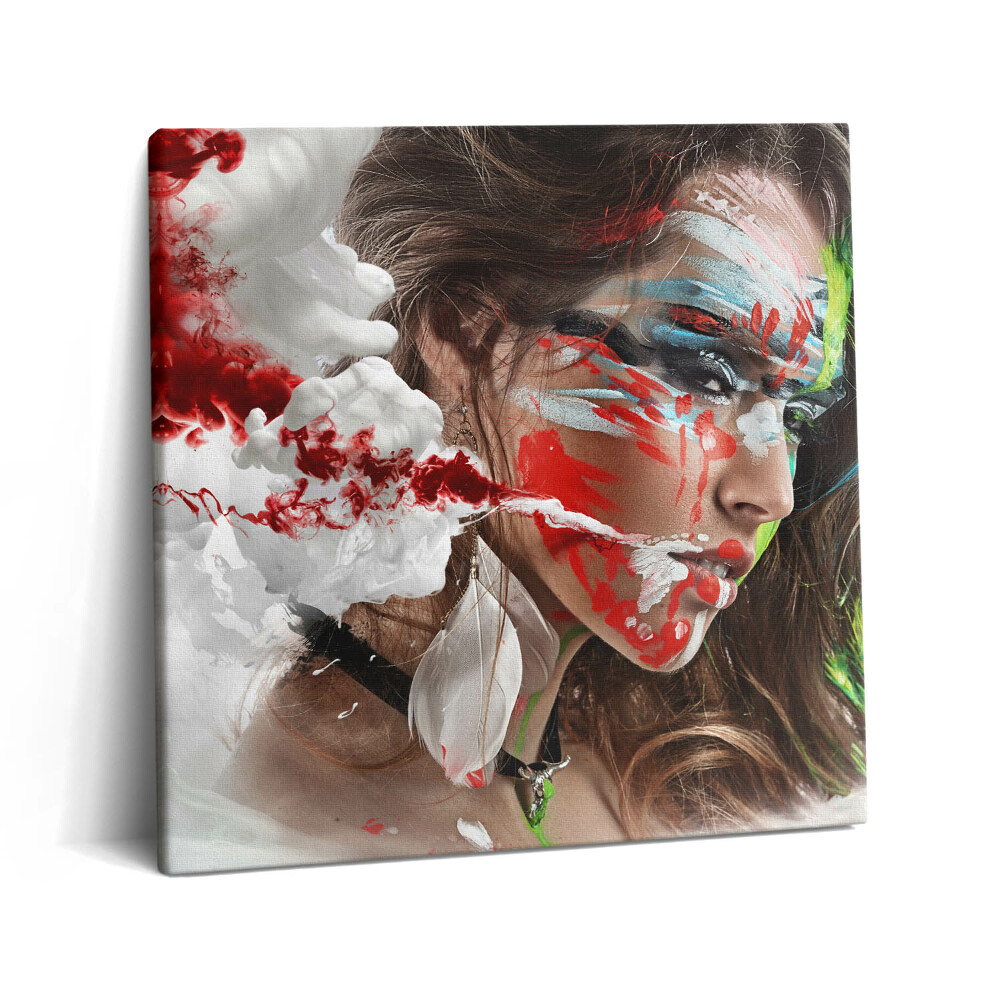 Tablou pe pânză canvas 60x60 Portretul unei femei indiene