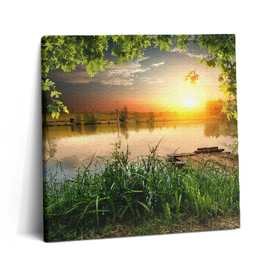 Tablou pe pânză canvas 60x60 Apus de soare