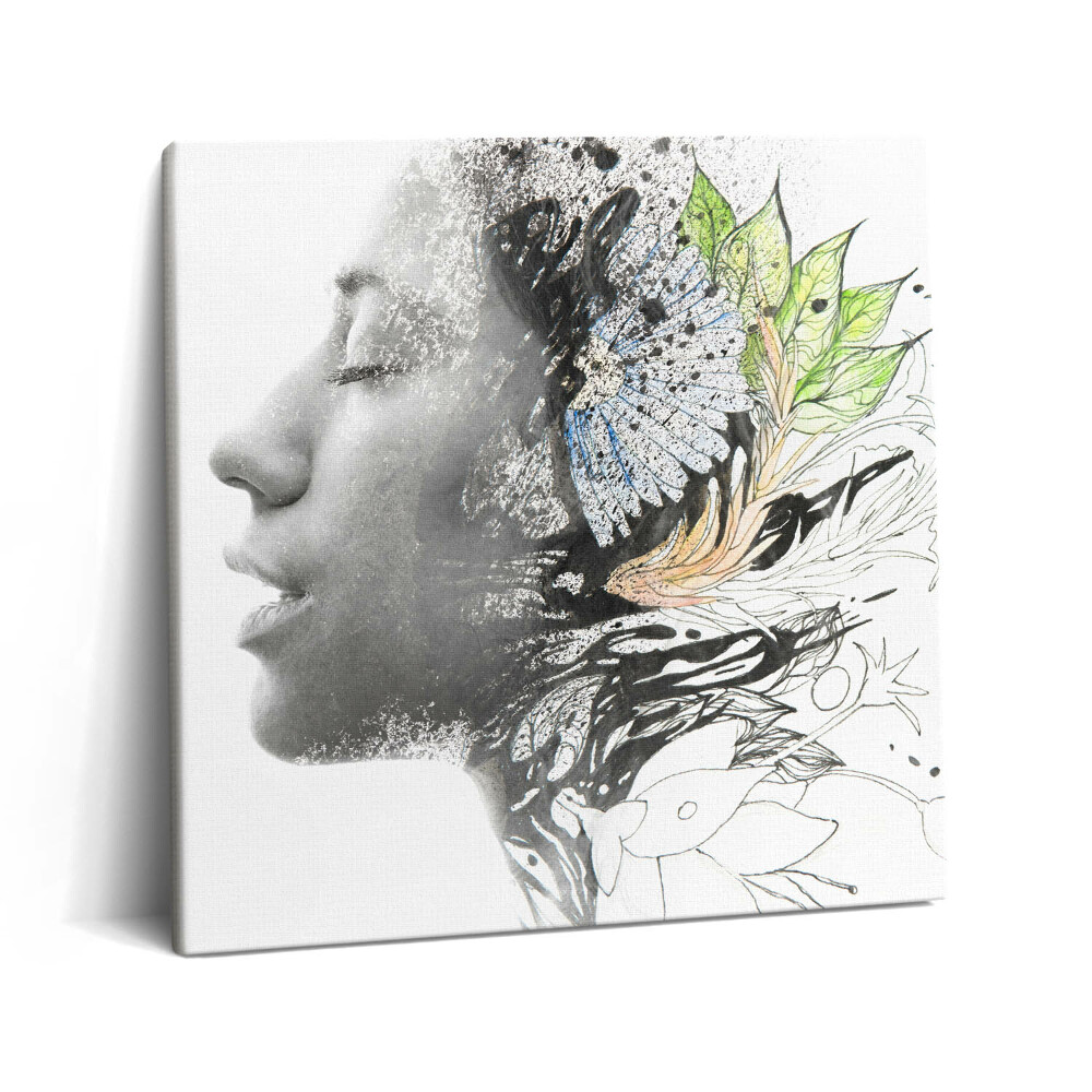 Tablou pe pânză canvas 60x60 Abstracția capului unei femei