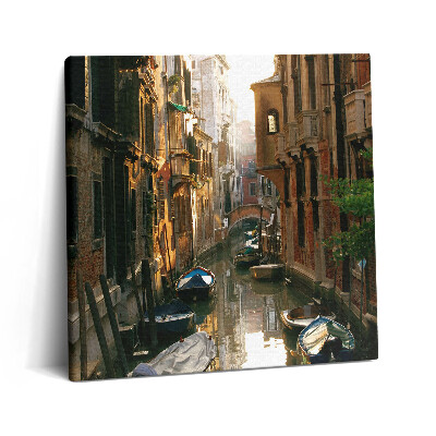 Tablou pe pânză canvas 60x60 Romantismul Canalului Mare din Veneția