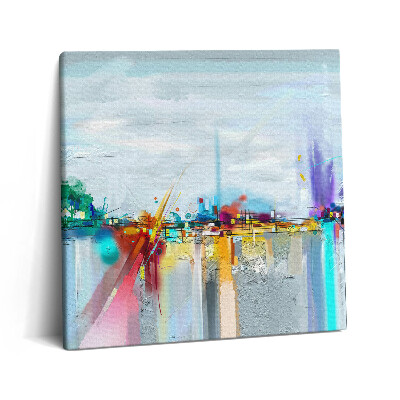 Tablou pe pânză canvas 60x60 Peisaj abstract cu ulei