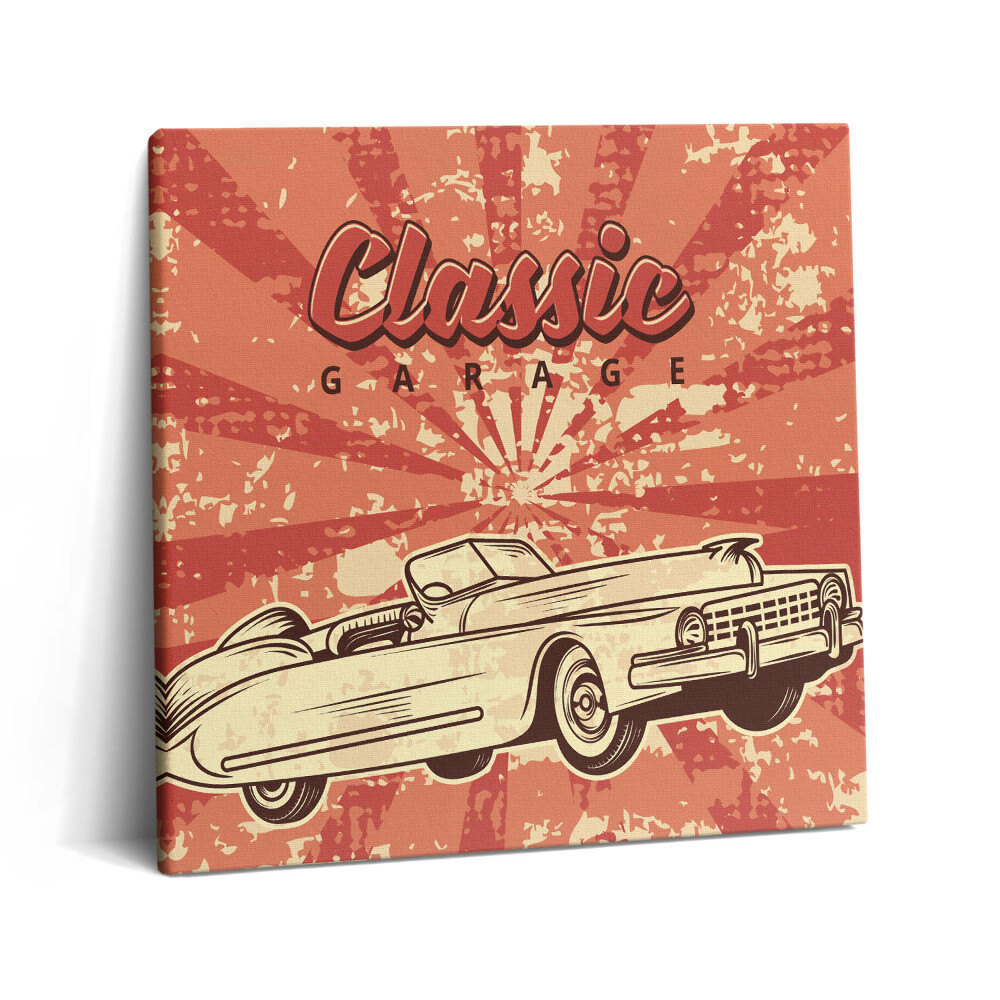 Tablou pe pânză canvas 60x60 Mașină retro de epocă grunge