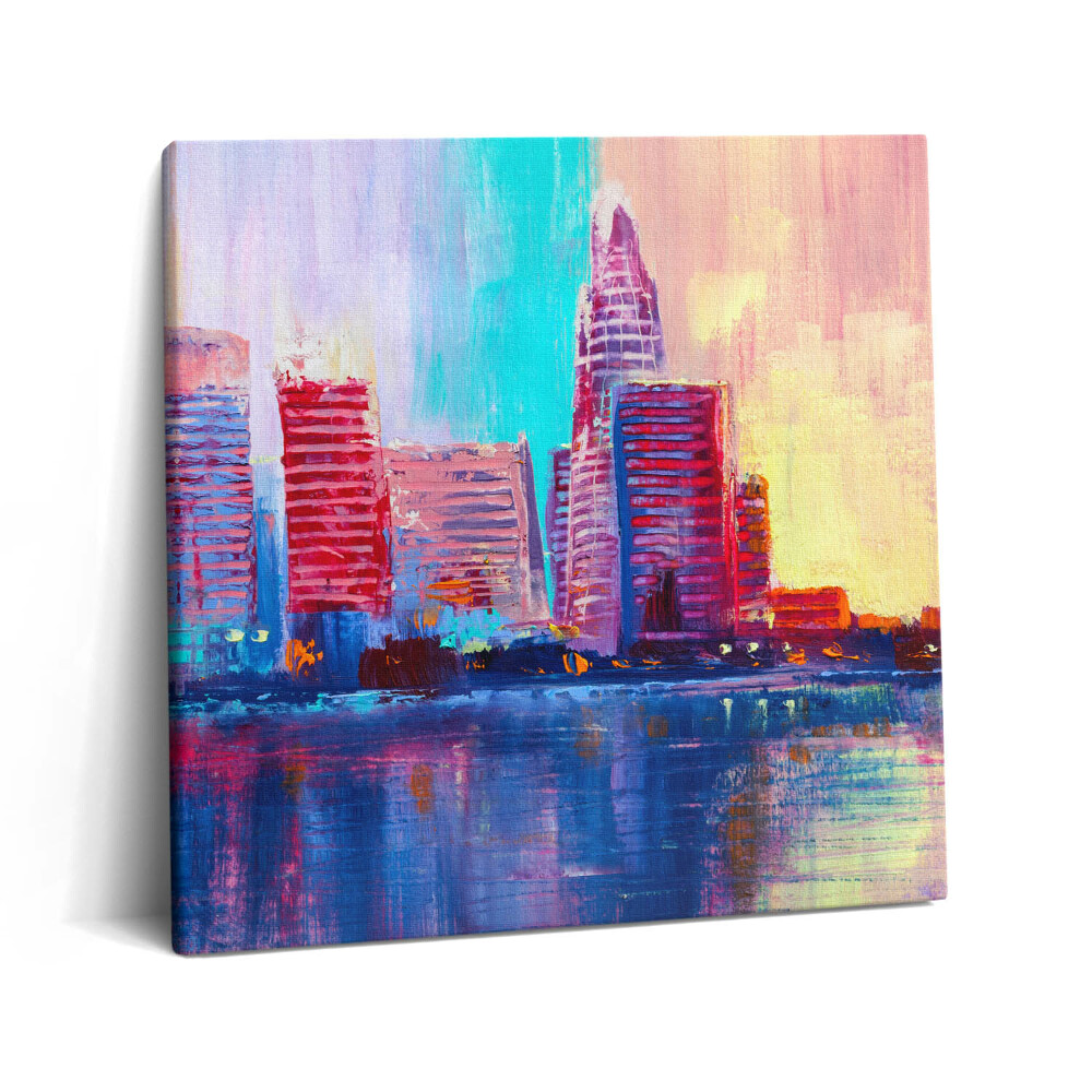 Tablou pe pânză canvas 60x60 Abstracție a zgârie-norilor orașului