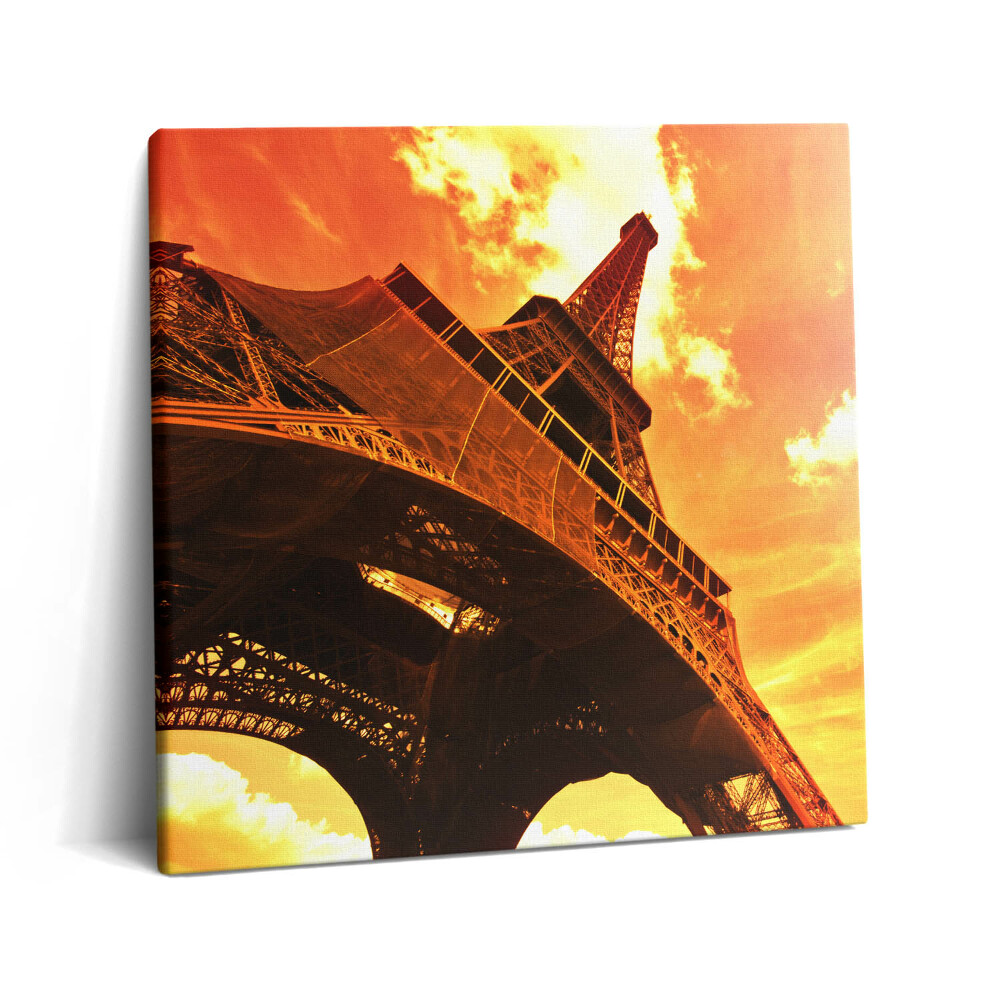 Tablou pe pânză canvas 60x60 Atracția Turnului Eiffel din Paris