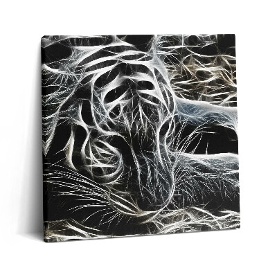 Tablou pe pânză canvas 60x60 Model abstract de tigru
