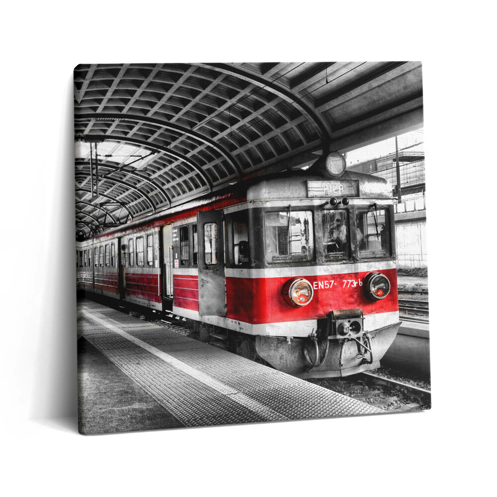 Tablou pe pânză canvas 60x60 Vechea platformă de cale ferată
