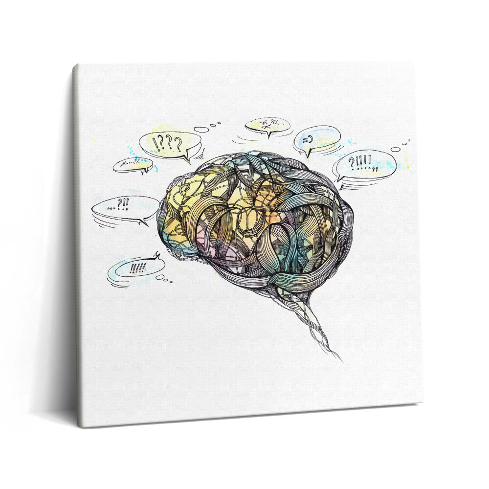 Tablou pe pânză canvas 60x60 Reprezentarea artistică a creierului