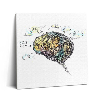 Tablou pe pânză canvas 60x60 Reprezentarea artistică a creierului