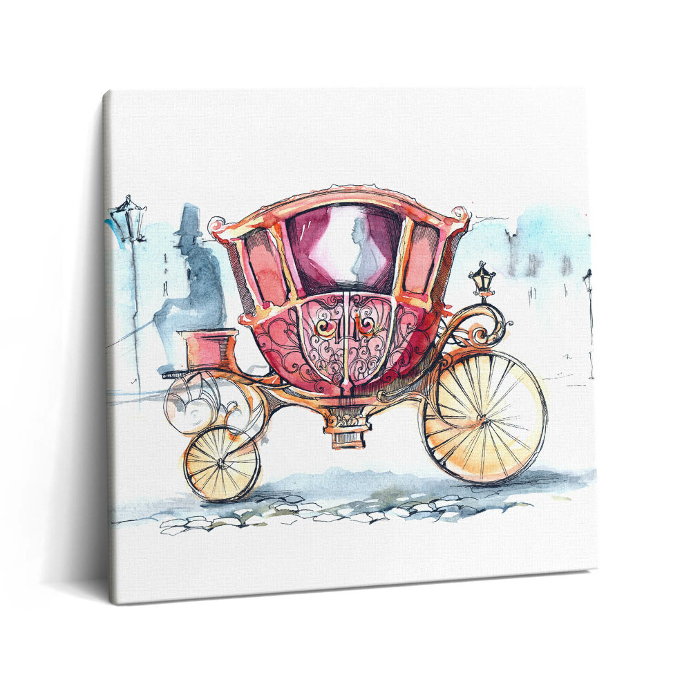 Tablou pe pânză canvas 60x60 Vechea diligență a reginei