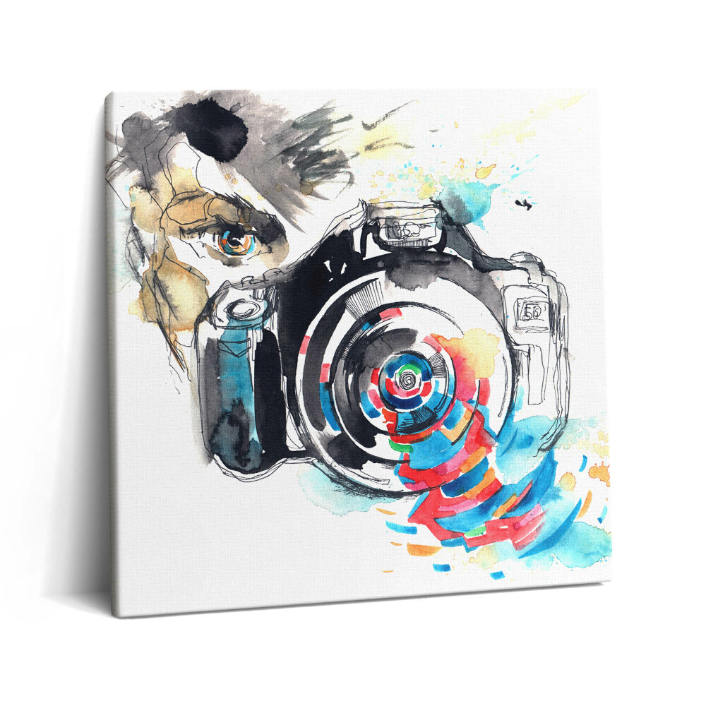 Tablou pe pânză canvas 60x60 Fotografă cu aparat foto