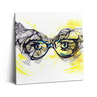 Tablou pe pânză canvas 60x60 Ochelari