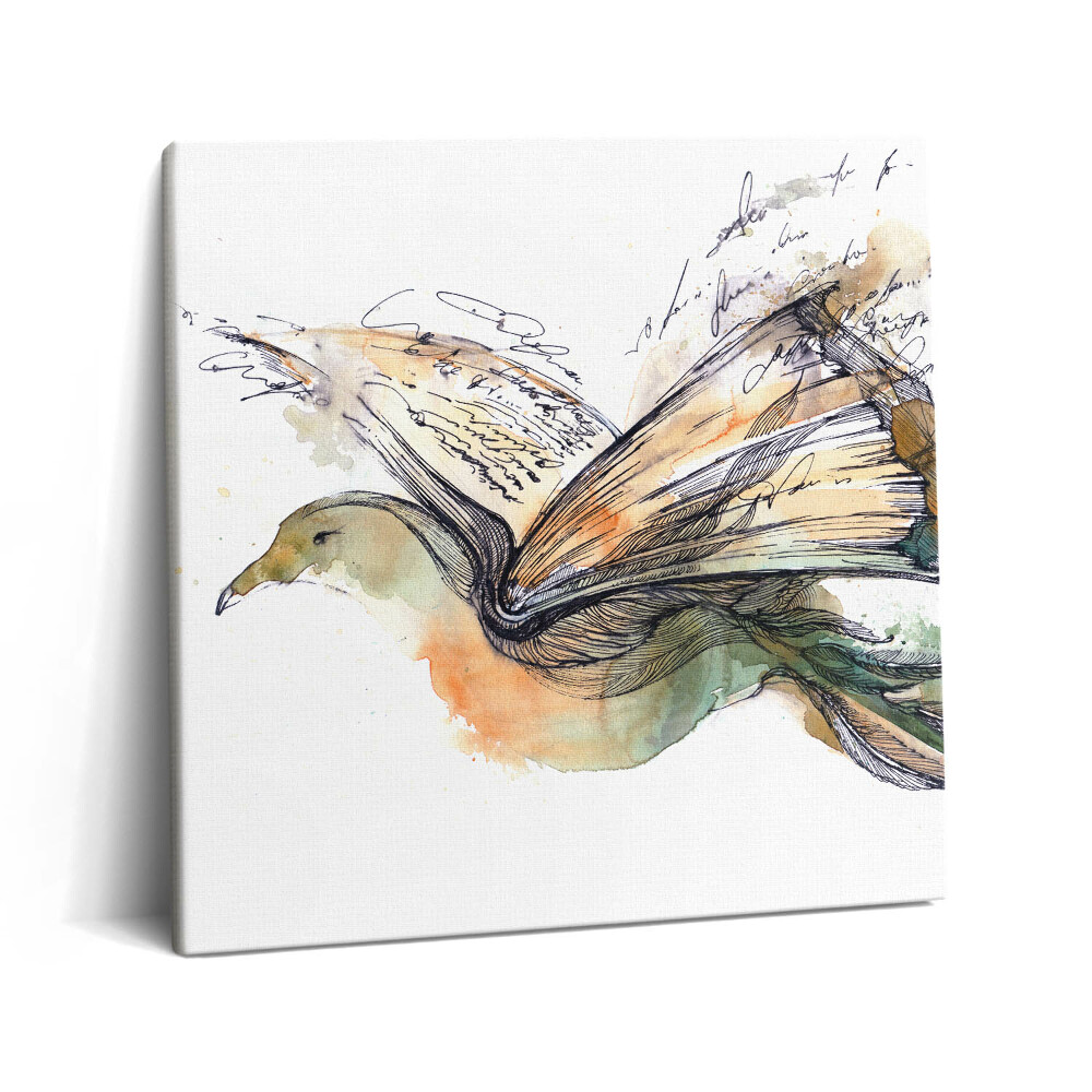 Tablou pe pânză canvas 60x60 carte de păsări