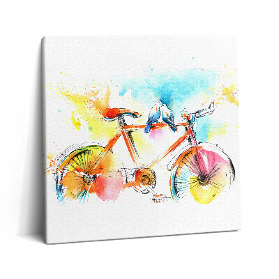 Tablou pe pânză canvas 60x60 Bicicletă pictată