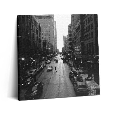 Tablou pe pânză canvas 60x60 Străzile albe și negre din Chicago