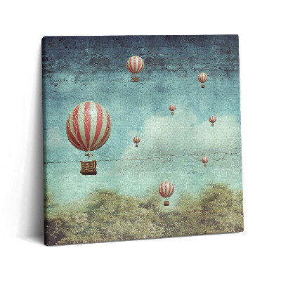 Tablou pe pânză canvas 60x60 Baloane care zboară pe cer
