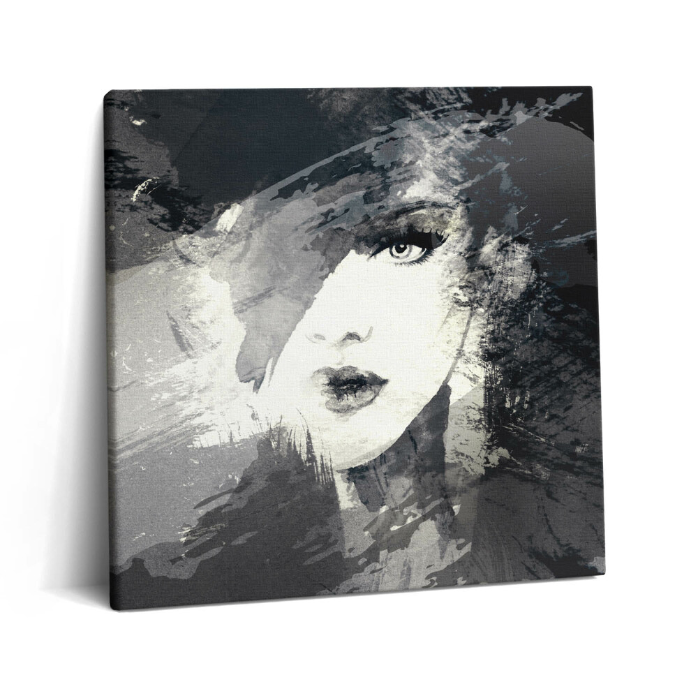 Tablou pe pânză canvas 60x60 Femeie în stil acuarelă