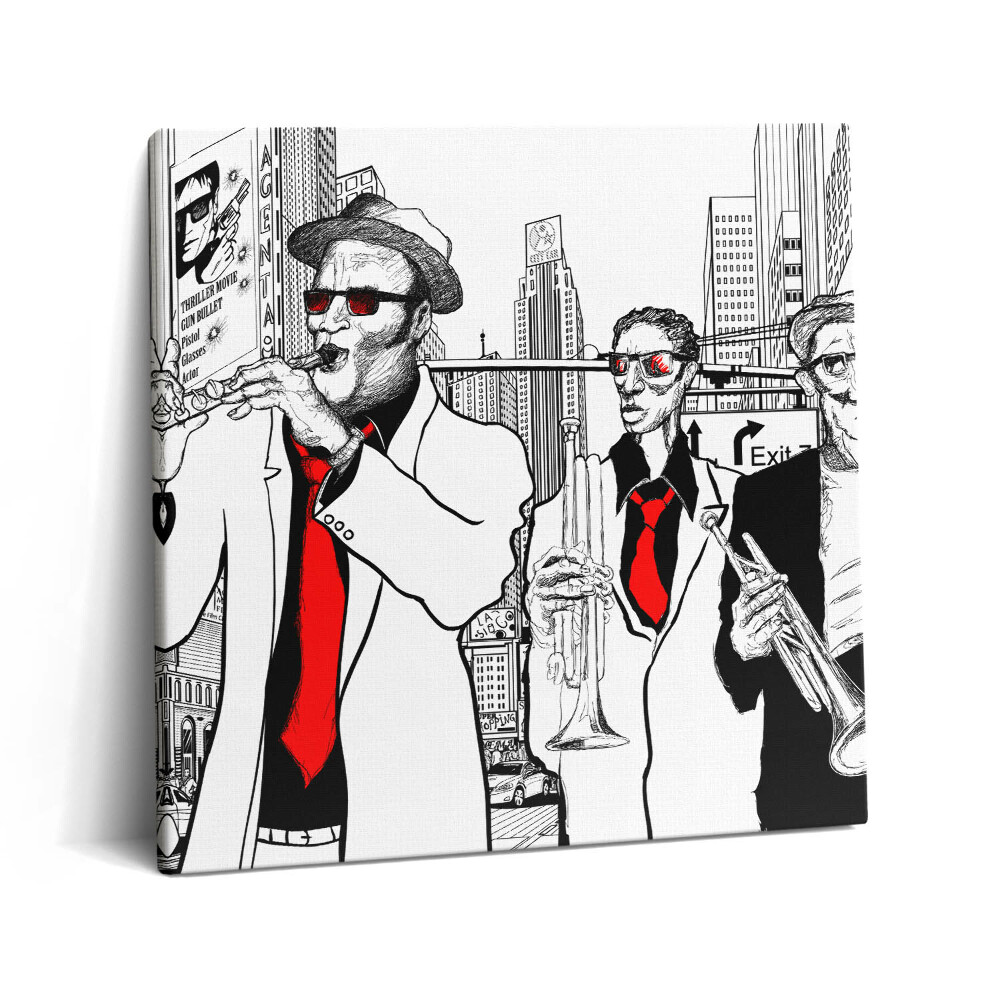 Tablou pe pânză canvas 60x60 trupă de jazz